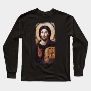 Icon of Jesus Christ the Pantokrator Long Sleeve T-Shirt